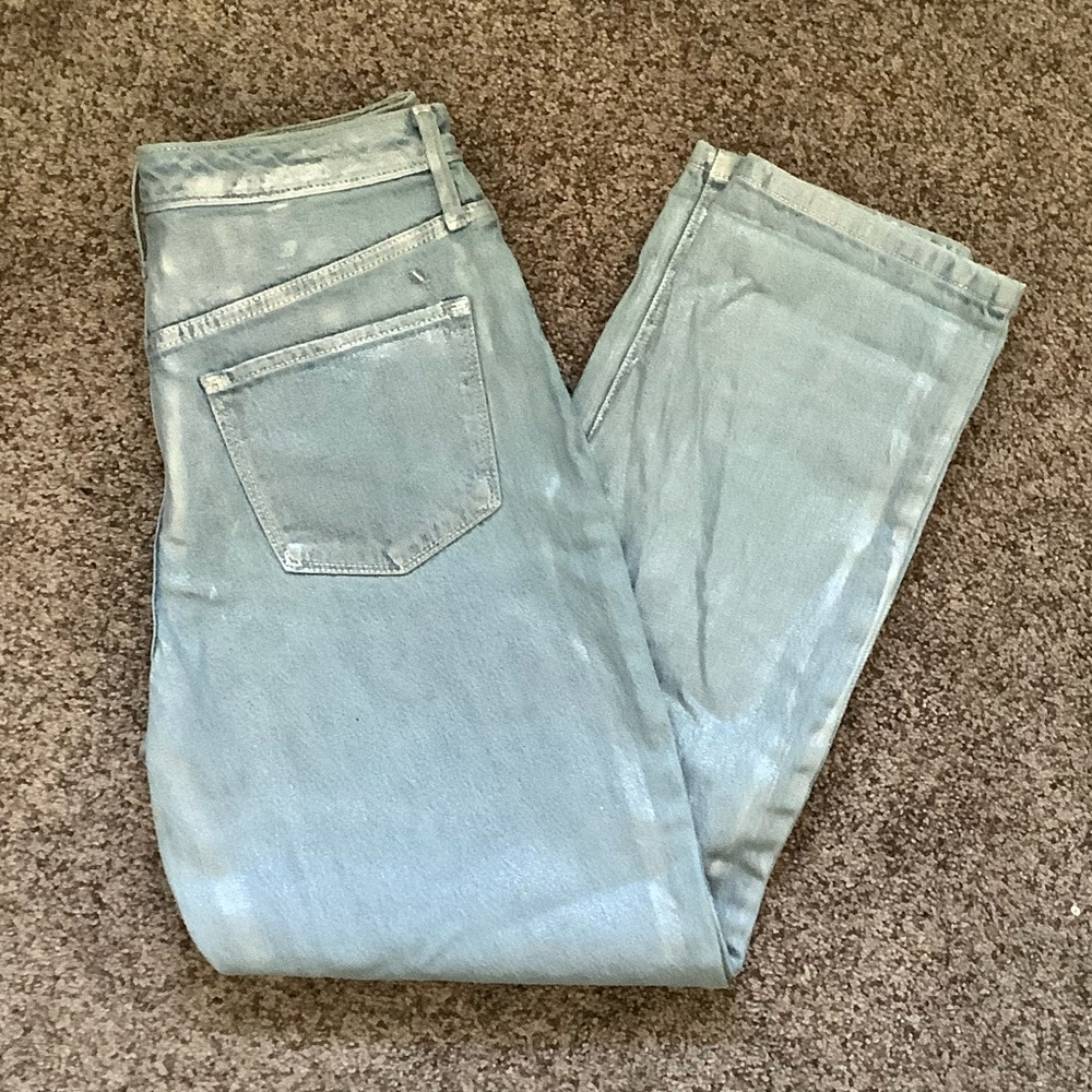 Metallic High Rise Mom Jean - Picture 2 of 4